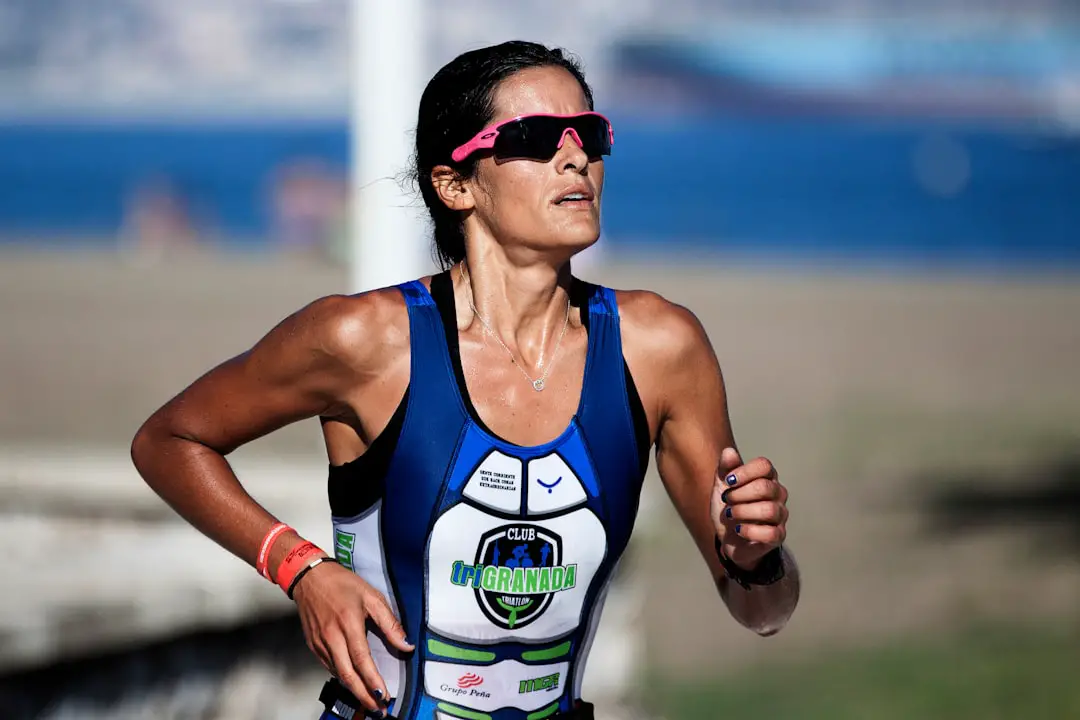 selective focus photography of woman running